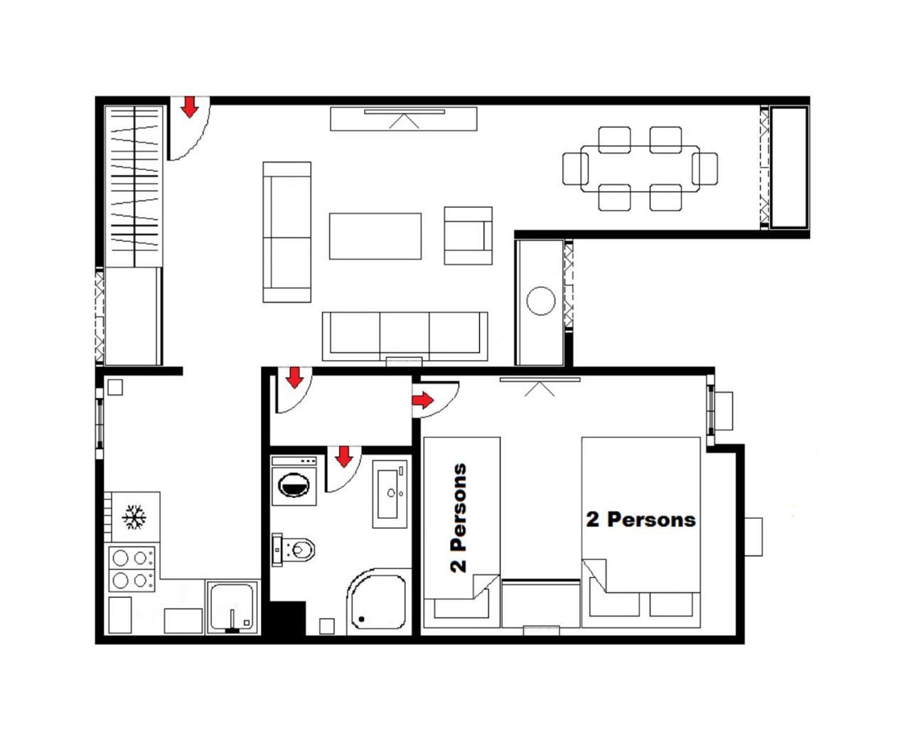 D&D Apartment 1 บุดวา ภายนอก รูปภาพ